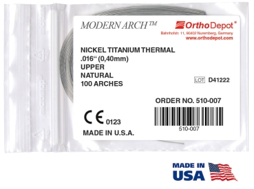 Nikkel-titán, termoaktív, Natural, TÉGLALAP ALAKÚ