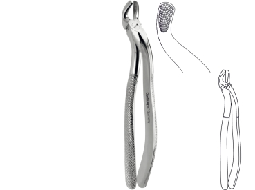 Extracting Forceps Ladmore 190 mm, English Pattern, Upper 3rd molars
