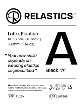 Relastics™ Intraorális gumik, latex, átmérő 1/8" = 3,2 mm