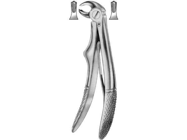 Extracting forceps for children engl. pattern (incl. spring), lower molars, fig. 1