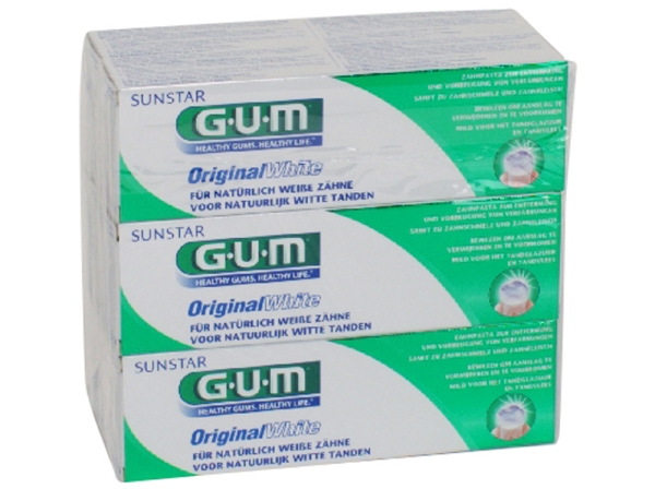 GUM Eredeti fehér fogkrém 6x75ml