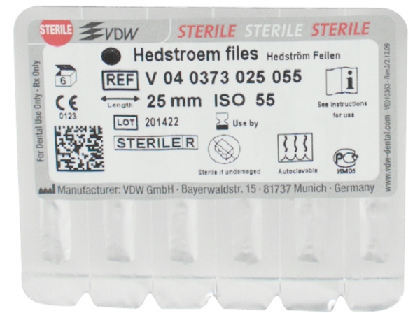 Hedström reszelo 73/ 55 25mm steril 6db.