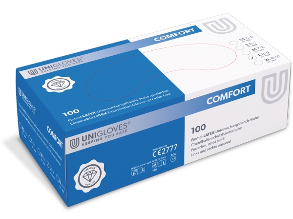 Comfort latex kesztyu pdfr L 100db
