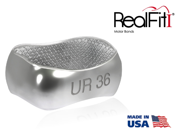 RealFit™ I - alsó állkapocs, 2 részes együttes lip bumper + ling. zár (36-os fog), MBT* .022"