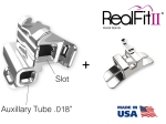 RealFit™ II snap - felső állkapocs, 2 részes együttes + palatinális zár (17-es, 16-os fog), MBT* .018"