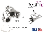 RealFit™ II snap - alsó állkapocs, 2 részes együttes lip bumper + ling. zár (Zahn 36), Roth .018"